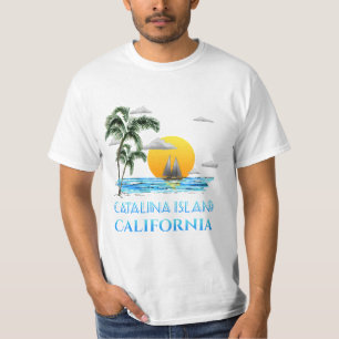 Sailing Catalina Island California Sailboat T-Shirt