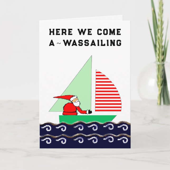 Sailing Christmas Holiday Cards (Front)