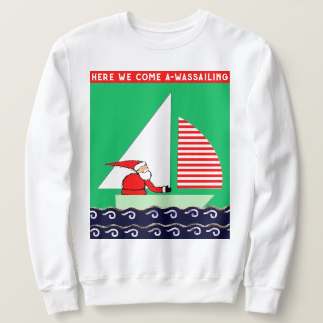 Sailing Christmas Sweatshirt (Design Front)