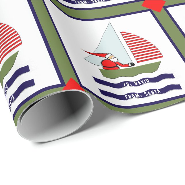 Sailing Christmas Wrapping Paper (Roll Corner)