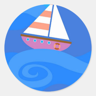 Sailing Classic Round Sticker