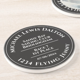 Sailing Club Competition Race Yacht Crew Trophy Coaster