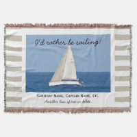 Sailing Custom Sailboat Photo Nautical Tan Striped