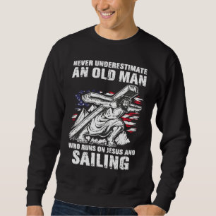 Sailing Dad Christian Sail Grandpa Sweatshirt