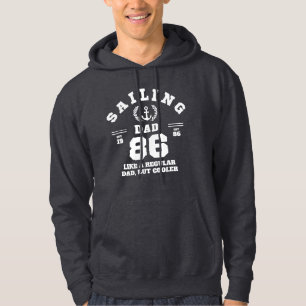 Sailing Dad Funny Boating Established 1986 Hoodie