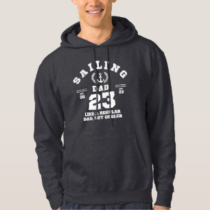 Sailing Dad Funny Boating Established 2023 Hoodie