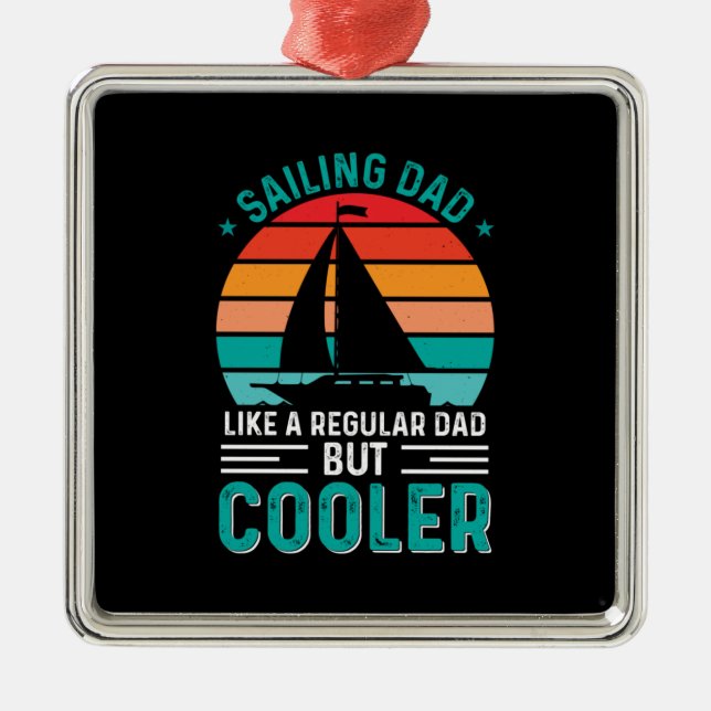 Sailing Dad Metal Tree Decoration (Front)
