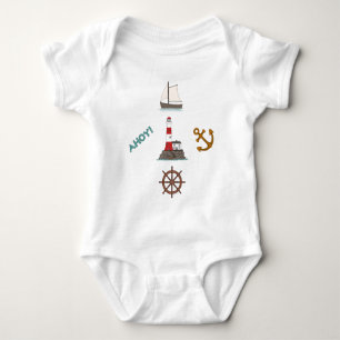 Sailing Design Color Baby Bodysuit