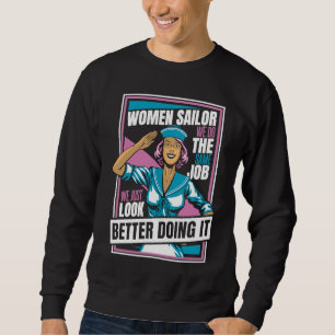 Sailing Female Sailor Captain Boat Sailboat Women Sweatshirt