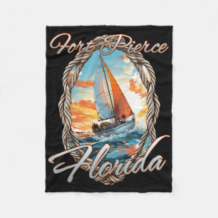 Sailing Fort Pierce Florida Sea And Sunshine For M Fleece Blanket