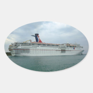 Sailing from Port Canaveral Oval Sticker