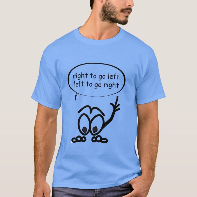 Sailing Funny Right Left Instruction T-shirt (Front)