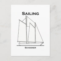 Sailing Gaff-Rigged Schooner Sailboat (sail plan)