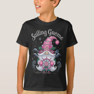 Sailing Gnome Steering Christmas Cheer T-Shirt
