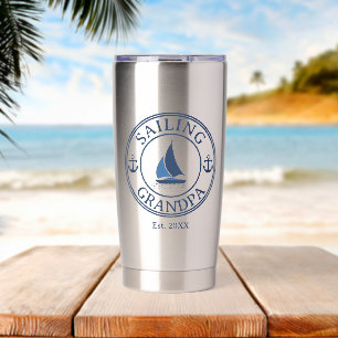 Sailing Grandpa Year Established  Insulated Tumbler
