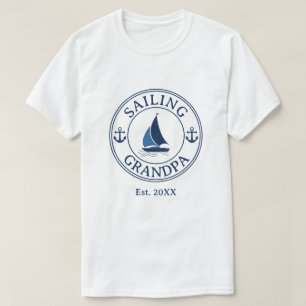 Sailing Grandpa Year Established T-Shirt