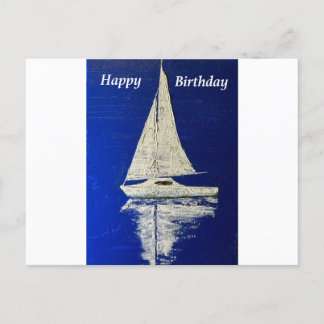 Sailing Happy Birthday  Postcard