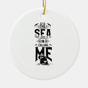 Sailing Heartbeat Ceramic Tree Decoration