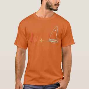 Sailing Heartbeat Retro T-Shirt