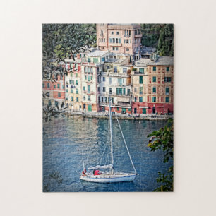 Sailing Holiday in Portofino Italy - 11x14 -252 pc Jigsaw Puzzle