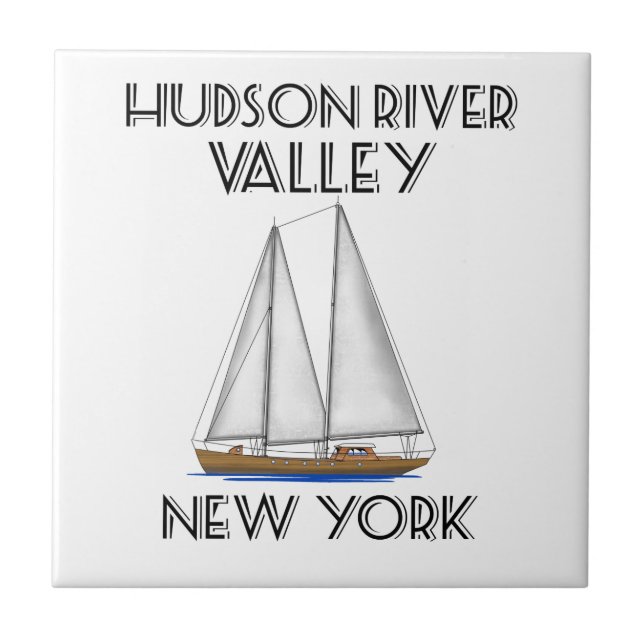 Sailing Hudson River New York Tile (Front)