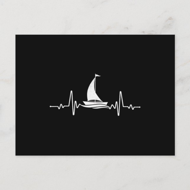 SAILING IN A HEARTBEAT- Cool sailing Postcard (Front)