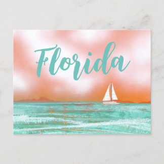 Sailing in Florida Postcard