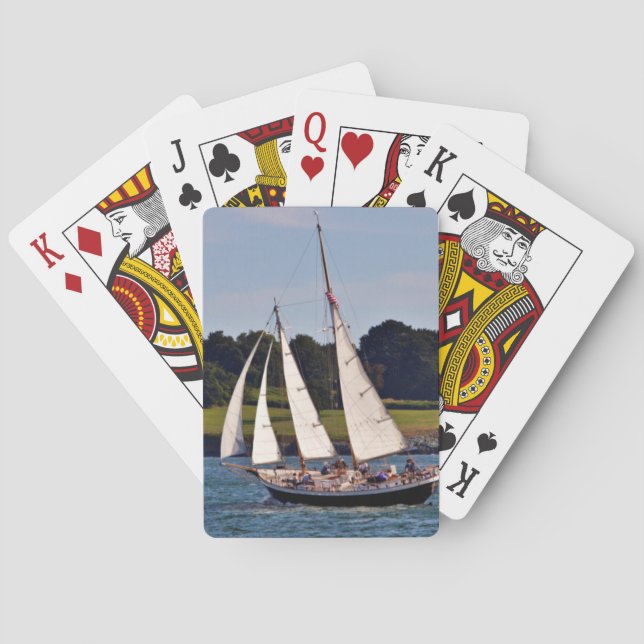 Sailing In Newport, Rhode Island, USA Playing Cards (Back)