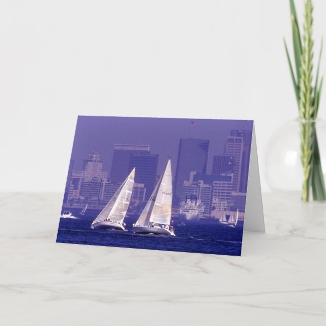 Sailing in San Diego, CA Card (Front)