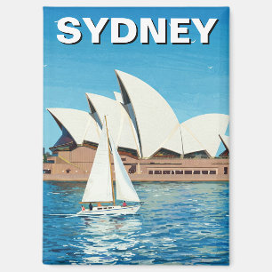 Sailing in Sydney Australia Travel Magnet