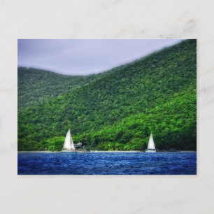 Sailing in US Virgin Islands Postcard