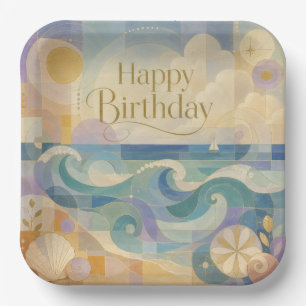 Sailing into a New Year Paper Plate