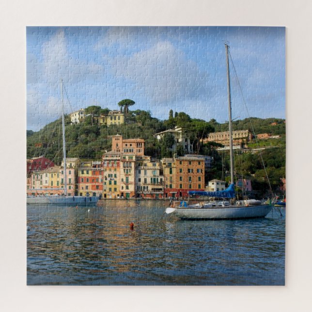 Sailing Into Portofino, Italy - 20 x 20 inch Jigsaw Puzzle (Vertical)