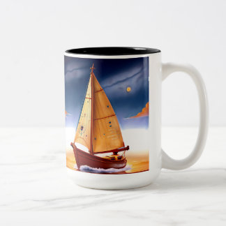 Sailing Into Serenity Two-Tone Coffee Mug