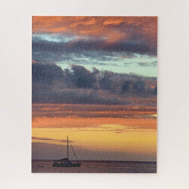 Sailing into the Hawaii Sunset - 16x20 - 520 pcs. Jigsaw Puzzle (Vertical)