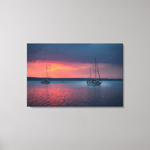 Sailing Into The Sunset Cienfuego, Cuba Canvas Print