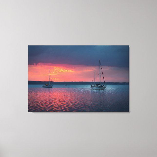 Sailing Into The Sunset | Cienfuego, Cuba Canvas Print (Front)