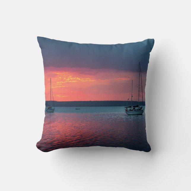 Sailing Into The Sunset | Cienfuego, Cuba Cushion (Front)