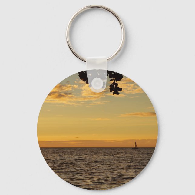 Sailing into the Sunset Key Ring (Front)