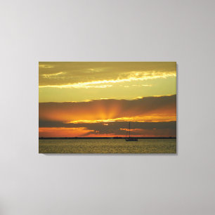 Sailing into the Sunset Wrapped Canvas Print