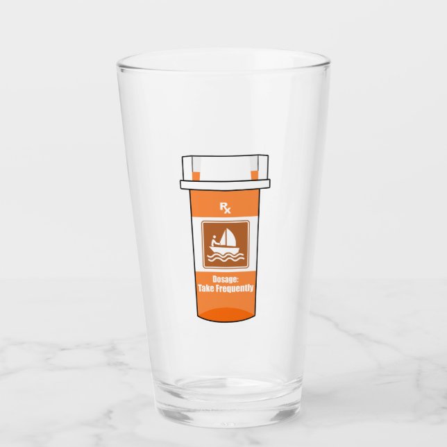 Sailing Is My Drug Glass (Front)