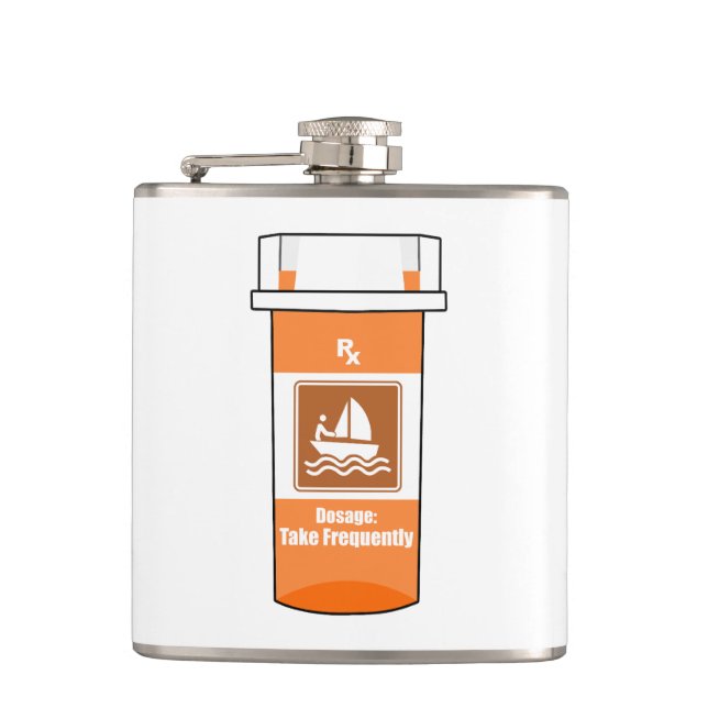 Sailing Is My Drug Hip Flask (Front)