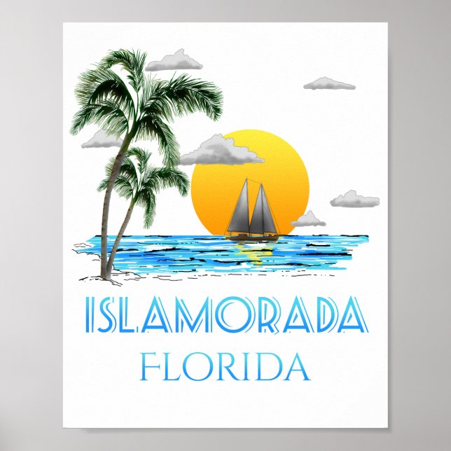 Sailing Islamorada Florida Keys Poster (Front)