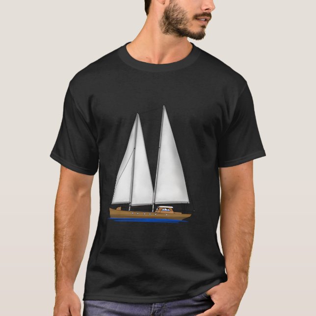 Sailing Key Largo Florida Keys Beach 2-Sided T-Shirt (Front)