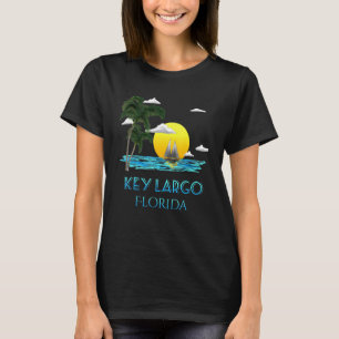 Sailing Key Largo Florida Keys Beach Sunset T-Shirt