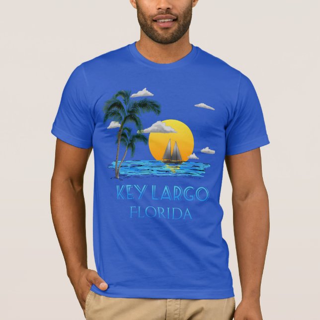 Sailing Key Largo Florida Keys T-Shirt (Front)