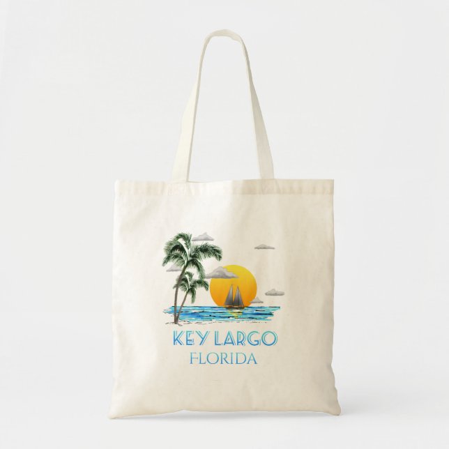 Sailing Key Largo Florida Keys Tote Bag (Front)
