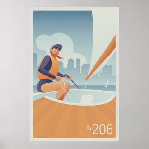 Sailing Lake Union, Seattle Poster