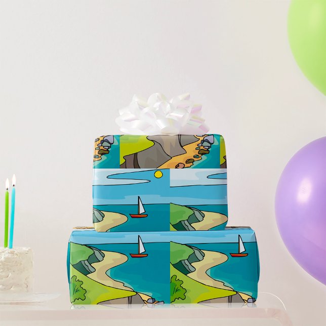 Sailing Landscape Wrapping Paper (Creator Uploaded)