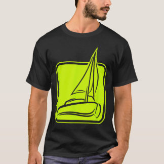 Sailing Logo Symbol Square Sailboat Ship Captain C T-Shirt